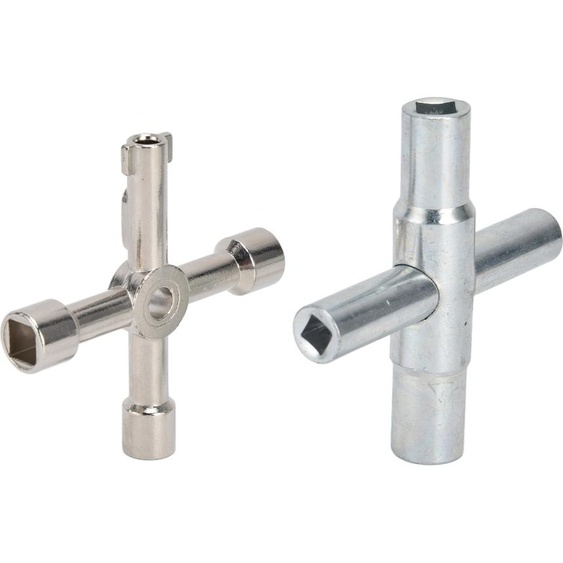 2 clés Sillcock, 4 voies, durables, petites, compactes, portables, pratiques, vis tournantes pour Power Gas