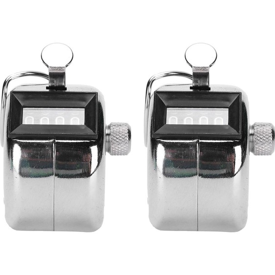 2 compteurs manuels avec bouton rotatif en acier inoxydable, 0-9999, pour linventaire datelier