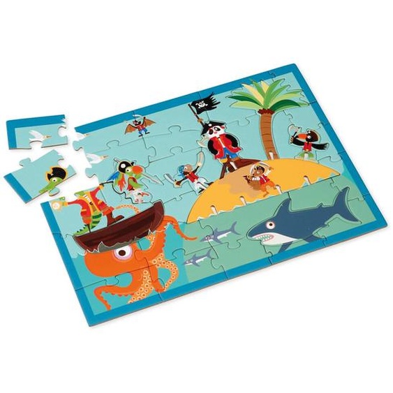 2 En 1 Puzzle & 3dplay - Pirate 36 Pièces Multicolor