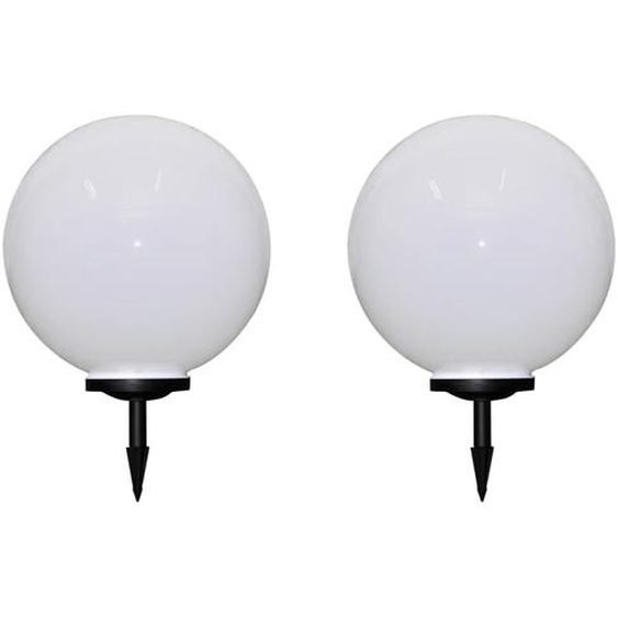 2 pcs Lampes dallée dextérieur à LED 50 cm et piquet au sol