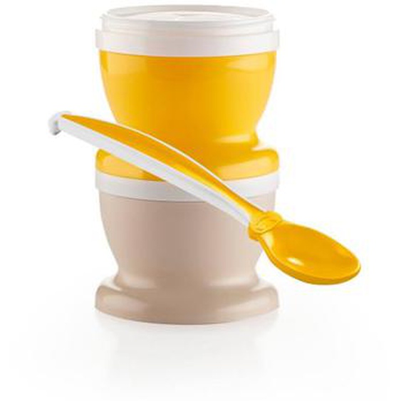 2 Petits Pots Pour Nourriture + 1 Cuillère Douce Ananas