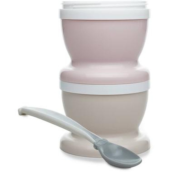 2 Petits Pots Pour Nourriture + 1 Cuillère Douce Rose Poudré