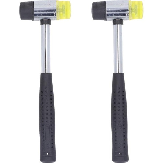 2 pièces marteau en caoutchouc, 25 mm, acier creux, poignée antidérapante, marteau avec extrémité amovible pour le travail du bois, bijoux