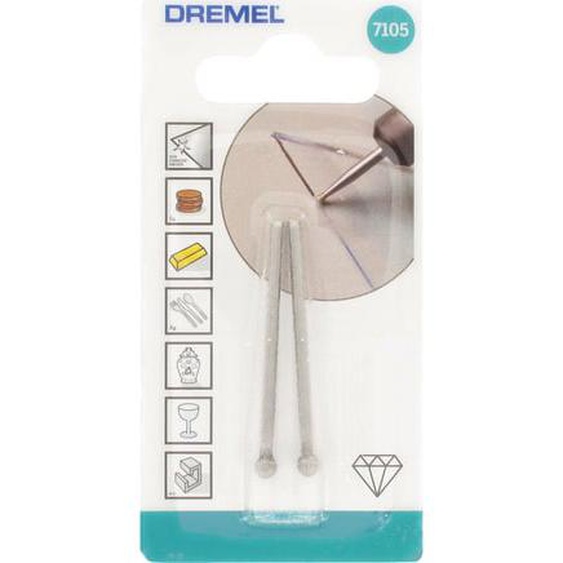 2 pointes diamantées Ø4,4 mm