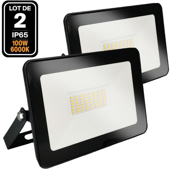 Europalamp - 2 Projecteurs led 100W Ipad Blanc froid 6500K Haute Luminosité