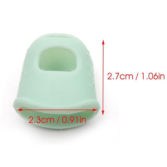 2 protections en silicone pour les doigts, idéales pour les débutants, de couleur verte, taille large