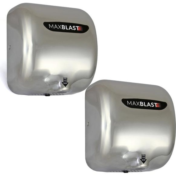 MAXBLAST - Ensemble de deux sèche-mains automatiques en acier inoxydable, équipés dun filtre HEPA