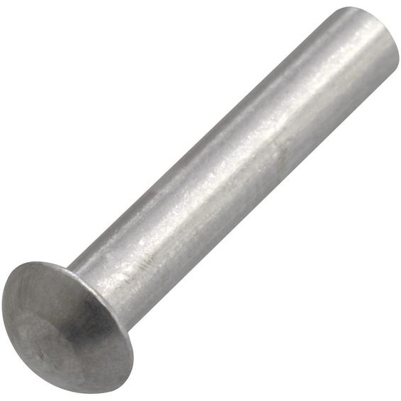20 clous en aluminium, Ø 3 x 16 mm, tête demi-ronde, norme DIN 660, couleur argent