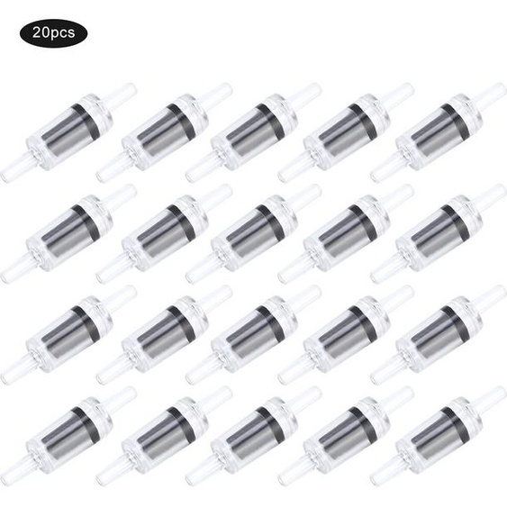 20 pièces de clapets anti-retour en plastique, clapets darrêt pour aquarium, pompe à air, pour bassin à poissons, noir