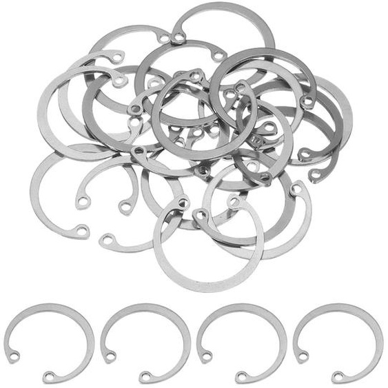 20 pièces de clips de retenue de 28 mm de diamètre intérieur, en acier inoxydable