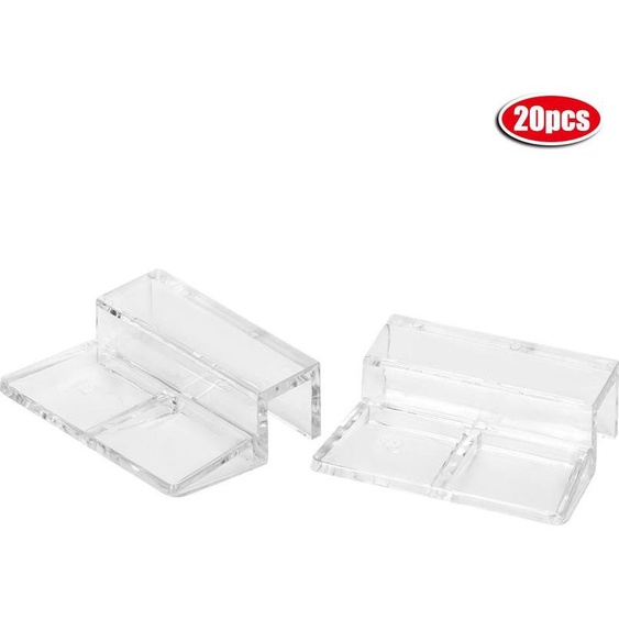 20 pièces de couvercle en verre, support de clip acrylique, pince de support, accessoires pour aquarium (12 mm)