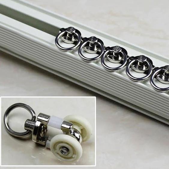 20 Pièces Glisseurs Polyvalent pour Rail à Rideaux Planeur de Voie de Rideau 26mm