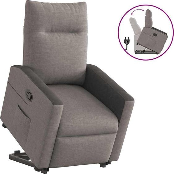 2024 Cloris Fauteuil relax avec releveur Tissu taupe - Fauteuil TV jusquà 150 kg DE263910
