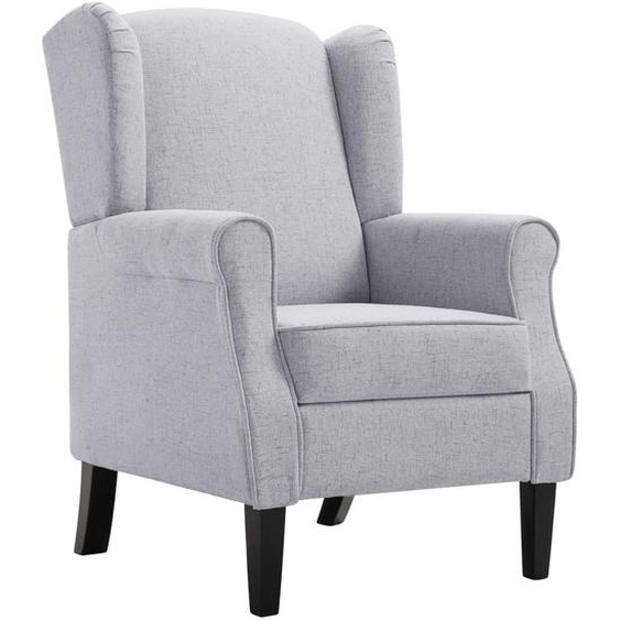 2024 Fauteuil moderne classique Fauteuil gris clair Tissu 397384