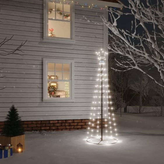2024 Sapin de Noël moderne LED forme conique blanc froid 108 LED 70x180 cm Design Sapins de Noël artificiels 6137117