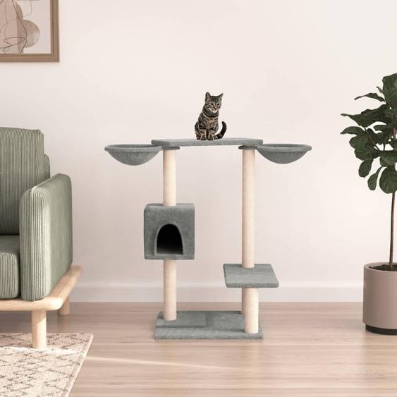 2025 cloris Arbre à chat avec griffoirs Gris clair 82 cm - Articles pour animaux Sale5267581 1parcel