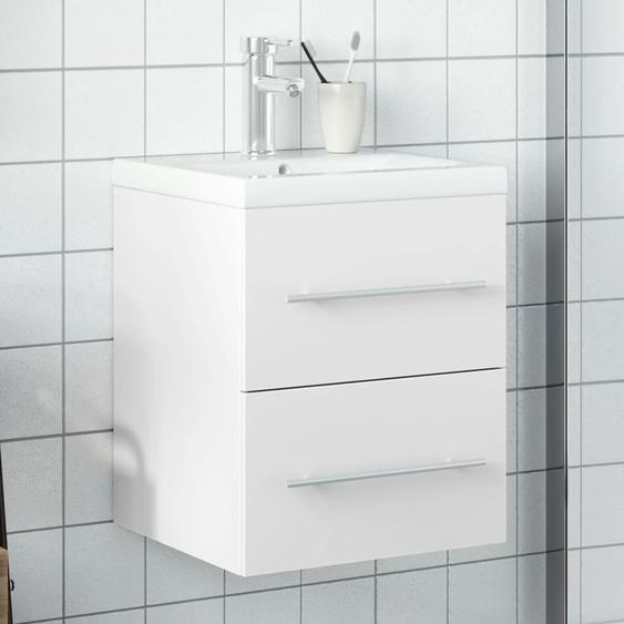 2025 cloris Armoire sous lavabo avec vasque encastrée Blanc - Armoires de toilette Sale1662559 2parcel