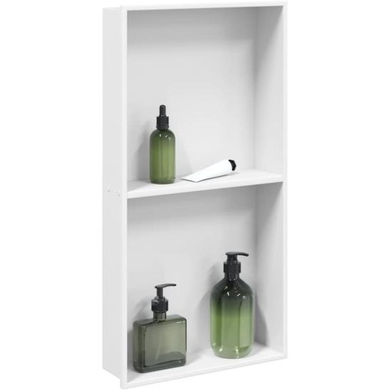 2025 cloris Niche de douche blanc mat 32x62x9 cm Acier inoxydable - Jardin & Bricolage Sale7521706 1parcel