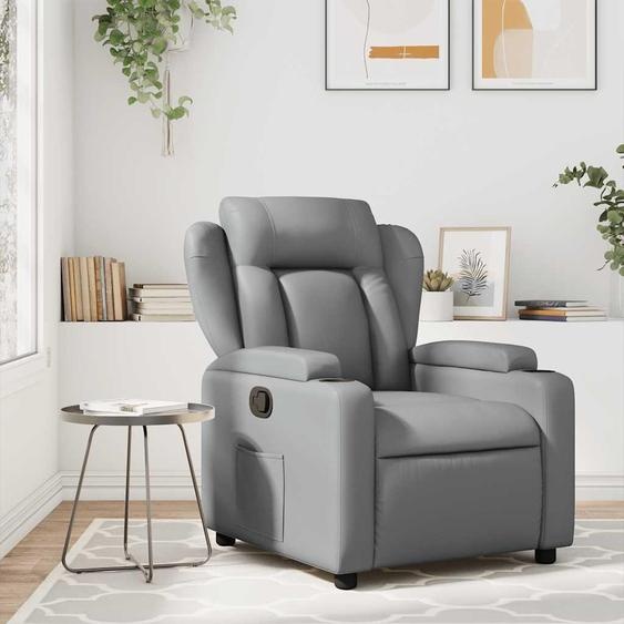 2025 Fauteuil de massage moderne Fauteuil relax gris Similicuir - Fauteuil TV & Relax,Design 3977173 1parcel