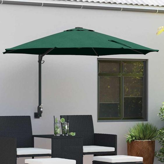 2025 Parasol de jardin moderne Vert et noir 248 x 248 x 148 cm - Parasols,Design 9370646 1parcel
