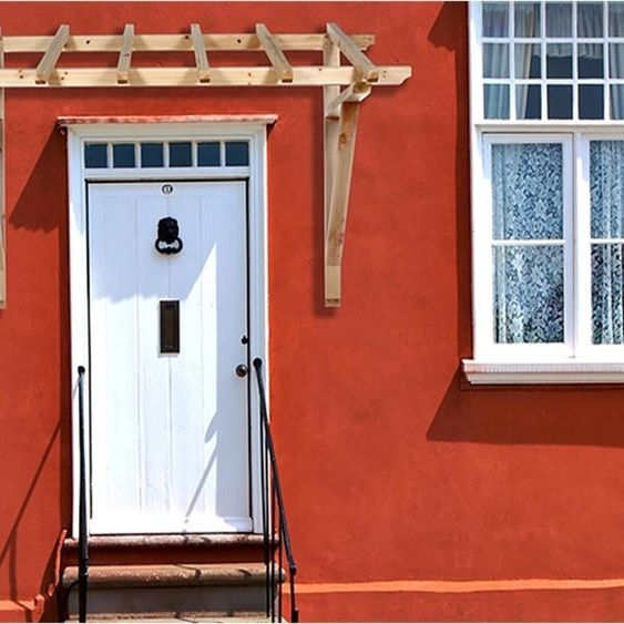 2050 mm Auvent de porte dentrée en bois Auvent de pupitre Porte dentrée Toit de porte