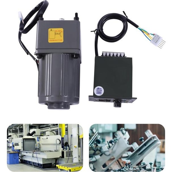 20K Motoréducteur, monophasé AC 220V 40W, réglable en continu avec régulateur de vitesse, bobinage cuivre