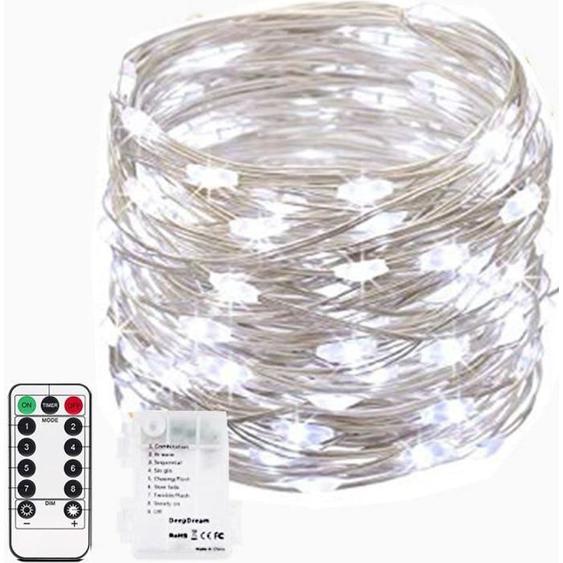 20M 200LED Guirlande Lumineuse à piles, pour intérieur/extérieur/Noël/mariage et Terrasse Pelouse Etanche IP67