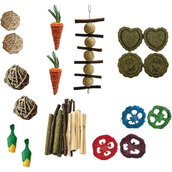 20pcs Timothy Foin Friandises Naturelles Bois Jouet Lapin Jouet Cochon dInde Naturel Articles à mâcher