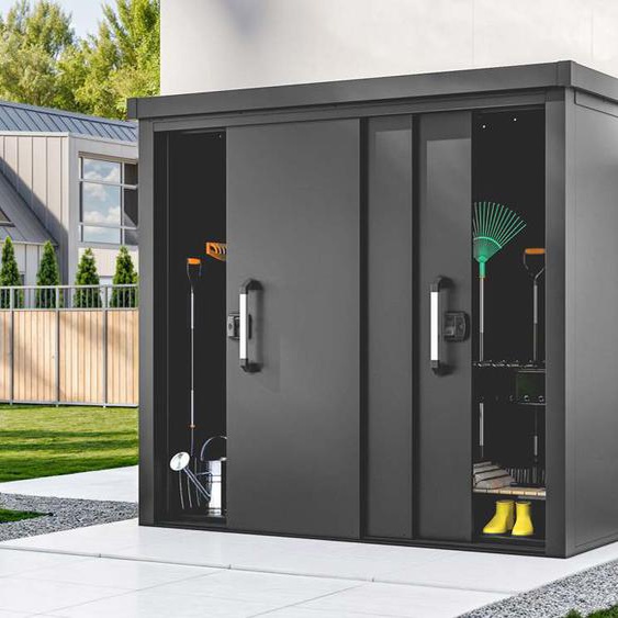 210 x 78 cm Armoire de jardin XL, anthracite - (GFPV00928)