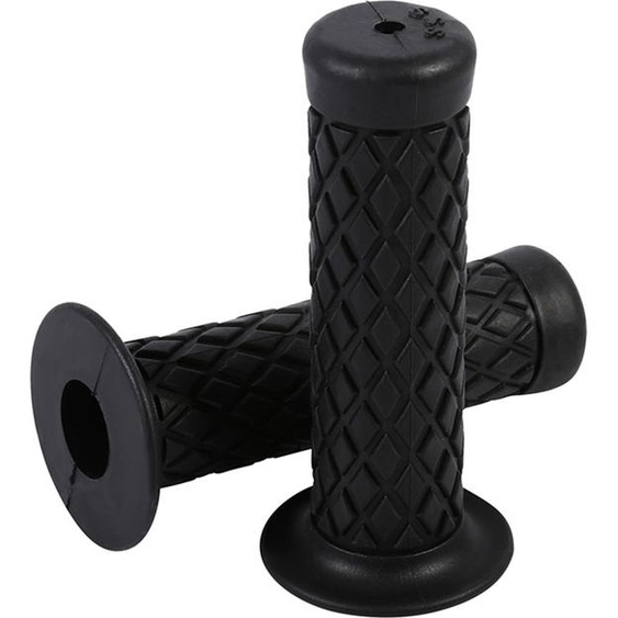 22mm 7/8 Universel Poignée en caoutchouc souple Vintage Poignées pour moto -Dirtrad Noir