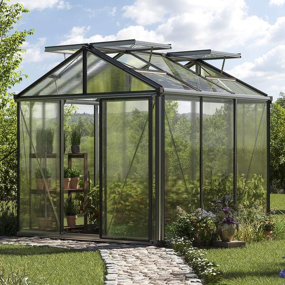 235 x 235 cm Serre de jardin, aluminium, incl. kit daccessoires Pro 2 - (GFPV00149)