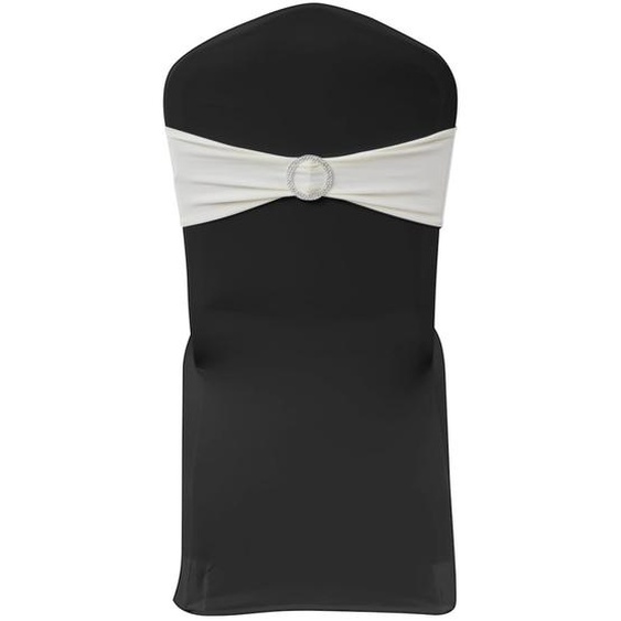 25 bandes de chaise décoratives extensibles crème