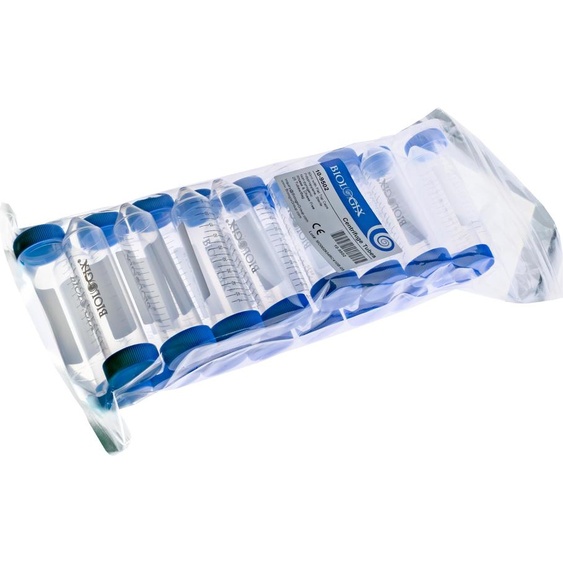 25 tubes à centrifuger, gradués, stériles, type Falcon, sachet de 50 ml, BIOLOGIX