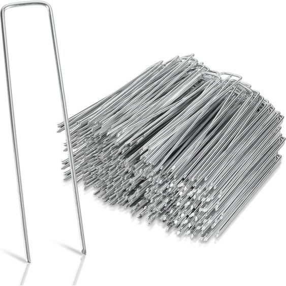 250 pièces Ø2.8mm Ancres de terre 150x25mm Ancres de fixation acier galvanisé Clous de terre Ancres de sol