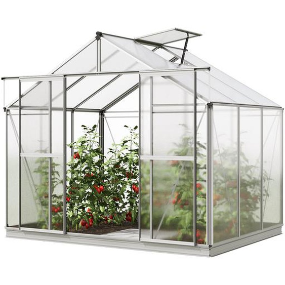 256 x 192 cm Serre de jardin, incl. kit daccessoires XL, 6 mm panneaux double paroi - (GFPV00738)