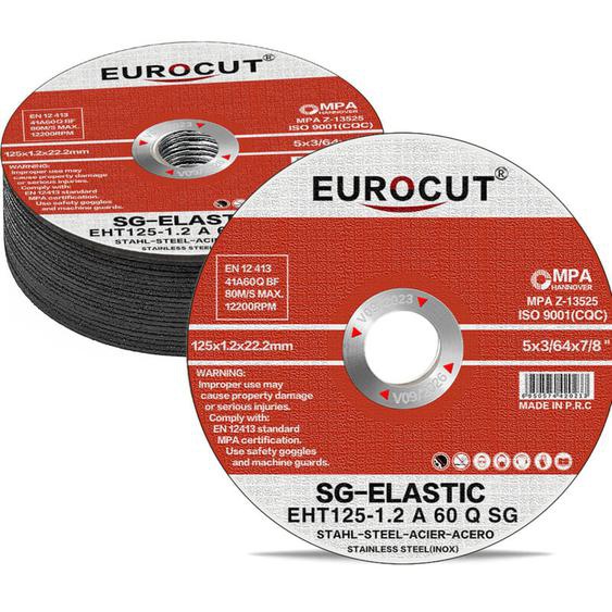 25PCS Disque à Tronçonner 125 mm x 1,2 mm x 22 mm Meules à Tronçonner pour Métal Acier Inoxydable Disque pour Meuleuse dAngle