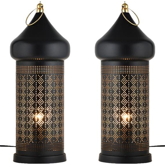 2er Set Oriental Décoration Lampe de table Lampe de chevet 45