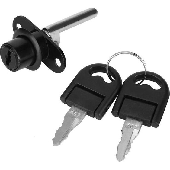 2pcs porte-manteau File Cabinet Lock avec clles Office Security (19mm Head Black)