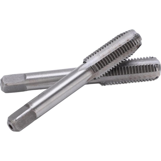 2Pcs Straight Flute Tap High Speed Steel Metric Hand Flute Tap Standard Screw Tapping ToolM12x1.5