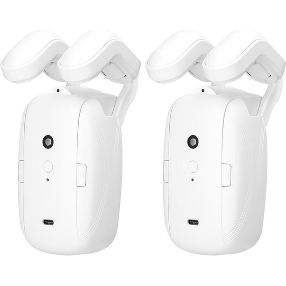 2PCS Tuya WiFi Intelligent Curtain Motor Electric Curtain Robot Automatic Opener No Wiring with Gateways Support APP Remote Control Timer Setup Temperature & Light Sensing Compatible with Alexa Home for Roman Rod