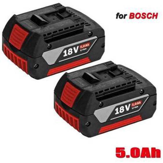 Pdstation - 2X 5.0Ah pour Bosch 18V Professional System Batterie gba gsr gsb BAT618 BAT609 BAT620