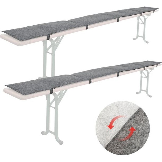 2x FILZ Support de banc de bière réversible 220x25 x2cm Coussin de garniture de tente de bière