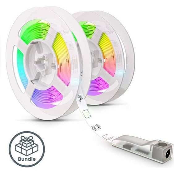 2x LED Band 3m Stripe RGB Farbwechsel Lichtleiste Télécommande 230V