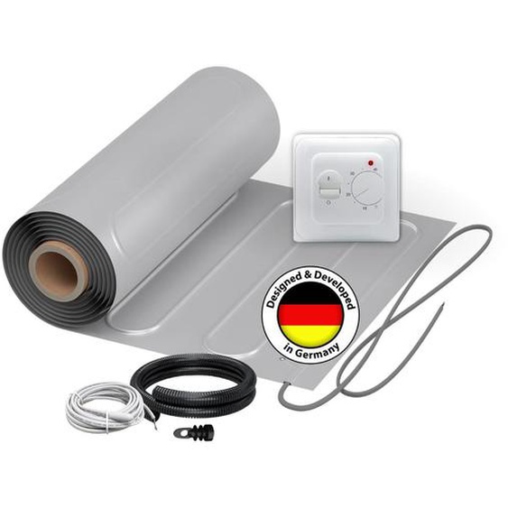 2x Nattes chauffantes  ALU 150 W/m² (10+7 m²) avec Thermostat analogique TS25 - 17 m²