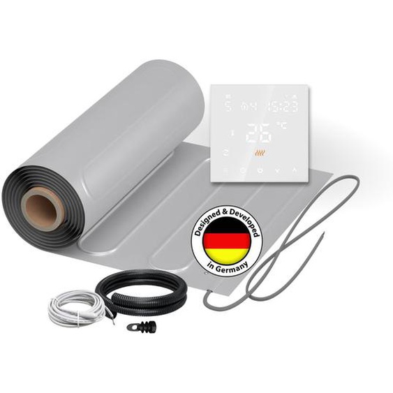 2x Nattes chauffantes  ALU 150 W/m² (5+4 m²) avec Thermostat TS 300 Smart WiFi blanc - 9 m²