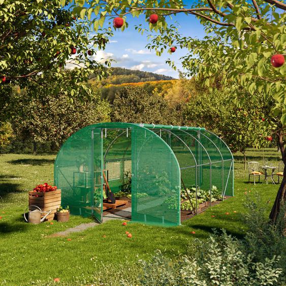 2x3m Serre tunnel, Bâche PE, vert - (8988)