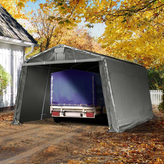 3,3x4,7 m, Tente garage, Bâche PE, gris - (8060)