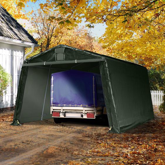 3,3x4,7 m, Tente garage, Bâche PE, vert foncé - (8050)