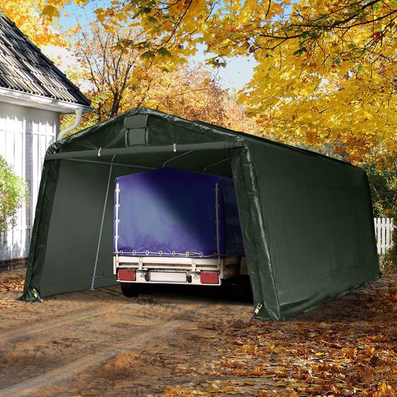 3,3x6,2 m, Tente garage, Bâche PE, vert foncé - (8055)