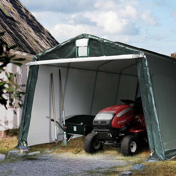 3,3x6,2 m, Tente garage, PE 450, H. 2 m, vert foncé - (7820)